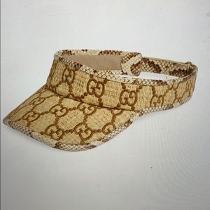 Authentic Gucci snakeskin GG visor